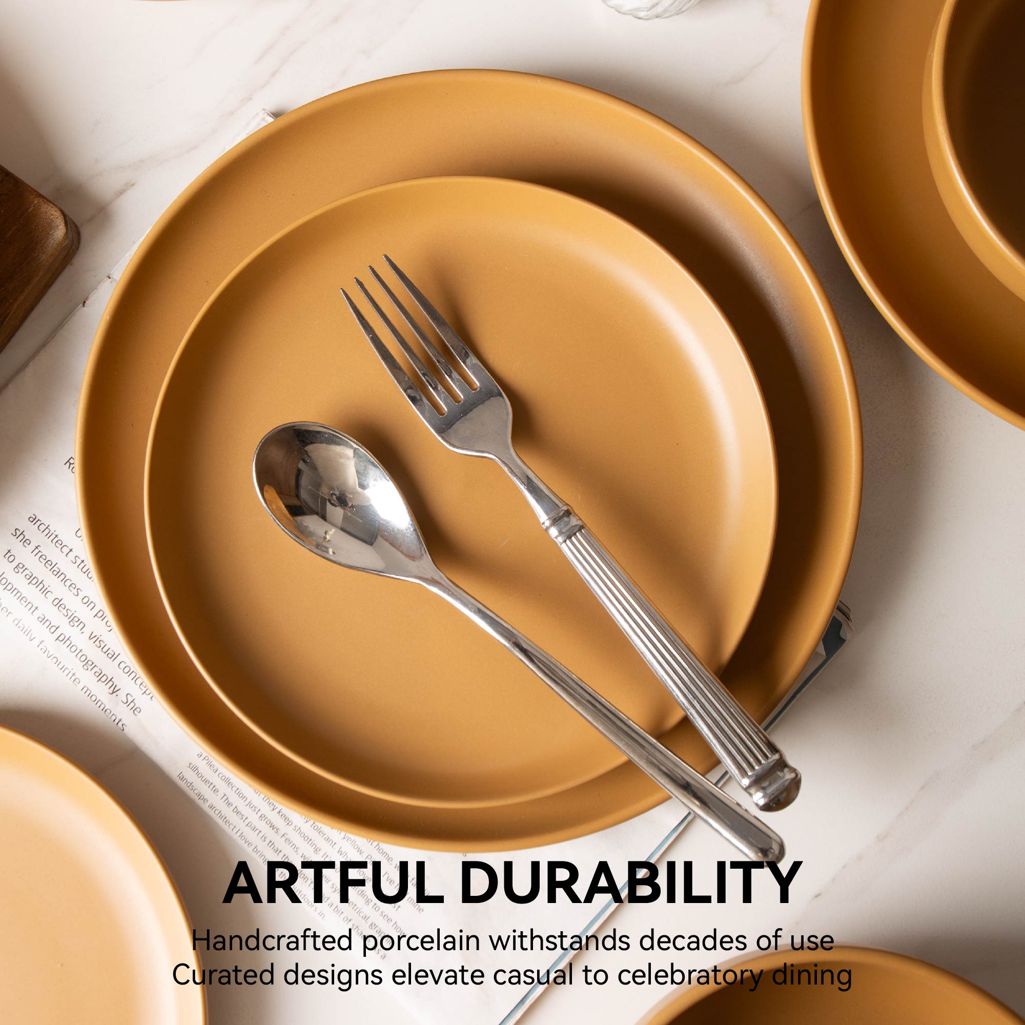 12-Piece Stoneware Dinner Plates Bowls Sets | Microwave & Dishwasher Safe | Non-Toxic Dinner Plates Bowls Set | Stackable Matte Glaze Kitchenware For 4_voghion.com